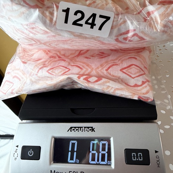 Chico's No Iron Linen Shirt Size 12 Button Down 3/4 Sleeve Geometric Print - Picture 9 of 9